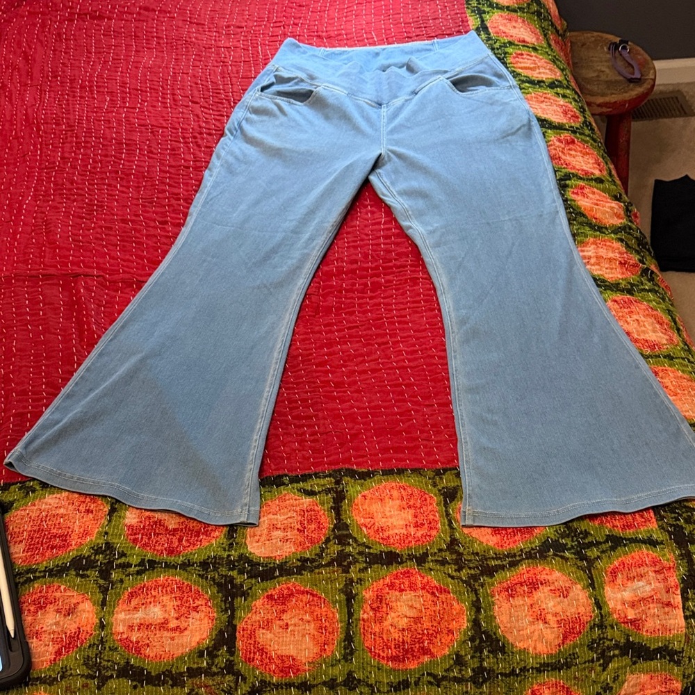 HALARA Sky Blue Flare Leg Jeans